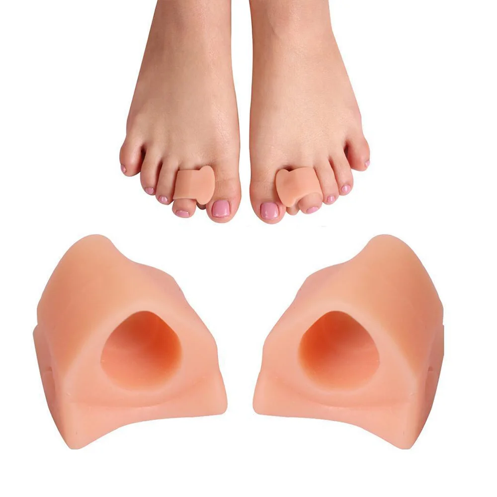 

Sdotter 1 Pair Silicone Gel Toe Separator Straightener Bunion Spacers Corrector Adjuster Hallux Valgus Relief Pedicure Foot Care