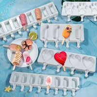 ice cream molds silicone ice cream making machine popsicle mold ice pop maker mould for pastry freeze ice tray cake tool