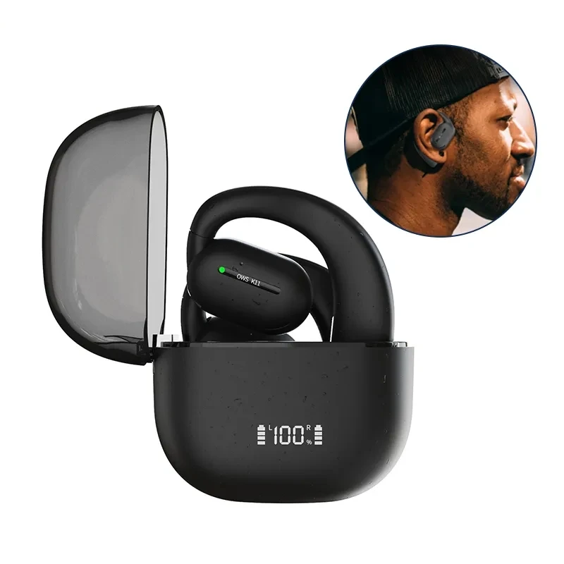 

New Air Conduction OWS Earphones Bluetooth 5.3 Wireless Headphone Open Ear Clip Surround Sports Audio Headsets with Mic