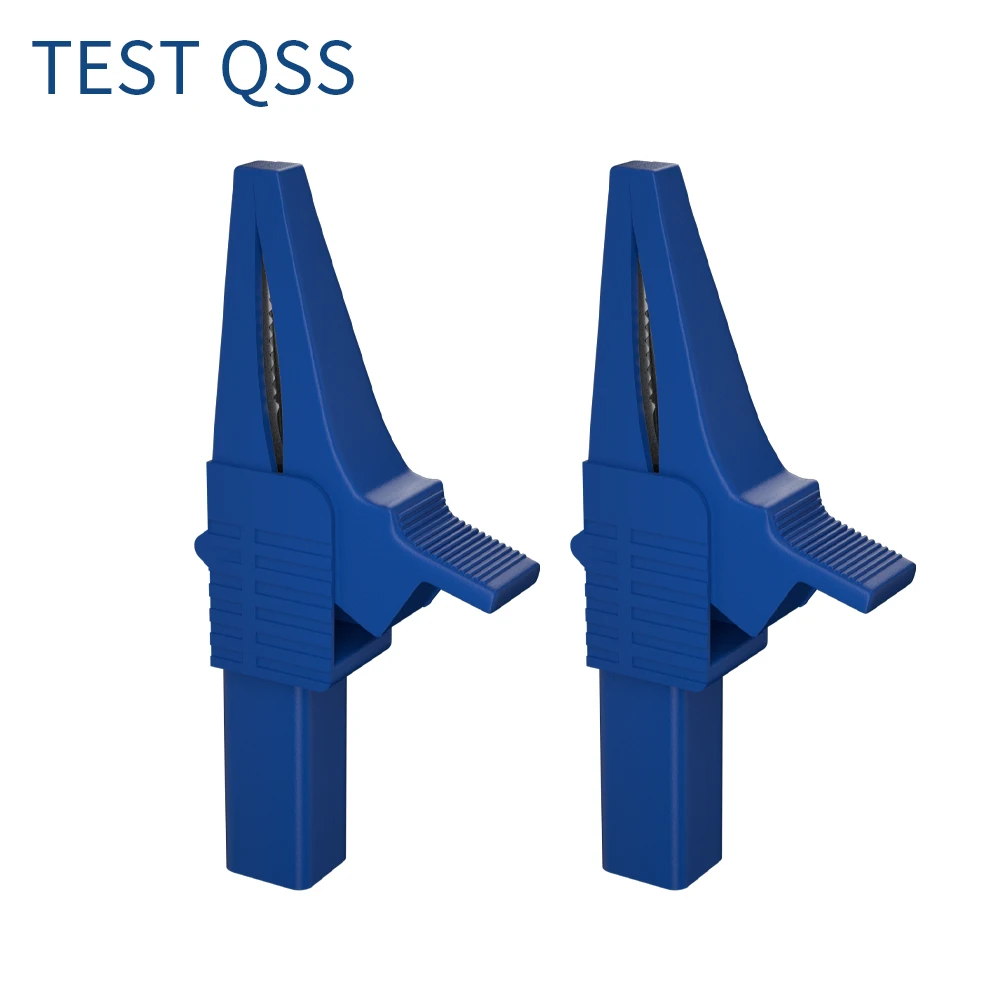 

QSS 2PCS 4MM Insulation Alligator Clips Metal Crocodile Clamp for Wires Banana Connector DIY Electrical Tools Q.60039