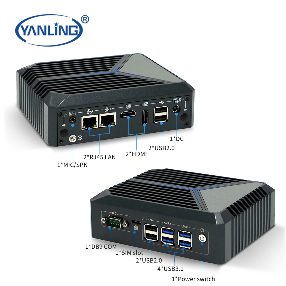 Профессиональный тонкий клиент Cele-ron 12th J6412 промышленный ПК безвентиляторный Linux