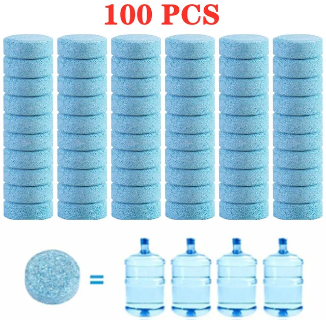 100 Pcs/SET Car Effervescent Washer tablet Auto Glass Washing Tablet Car Windscreen Cleaner Windscreen Glass Cleaning Tablet 1