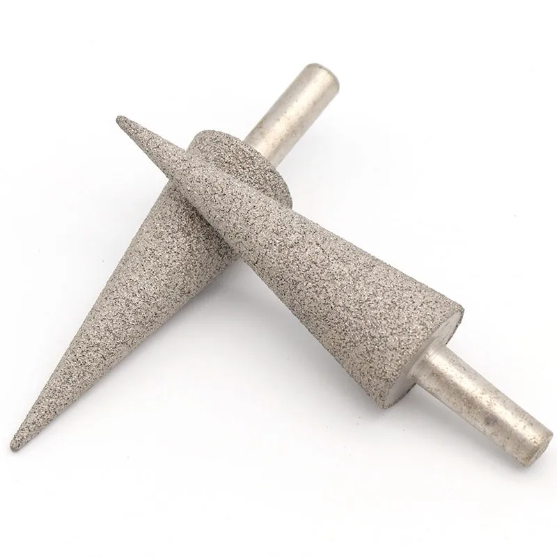 

1PC 100 Grit 6MM Shank Diamond Brazed Grinding Head Needle Bits Burrs Carving Diamond Grinding Head For Jade Inner Hole Grinding
