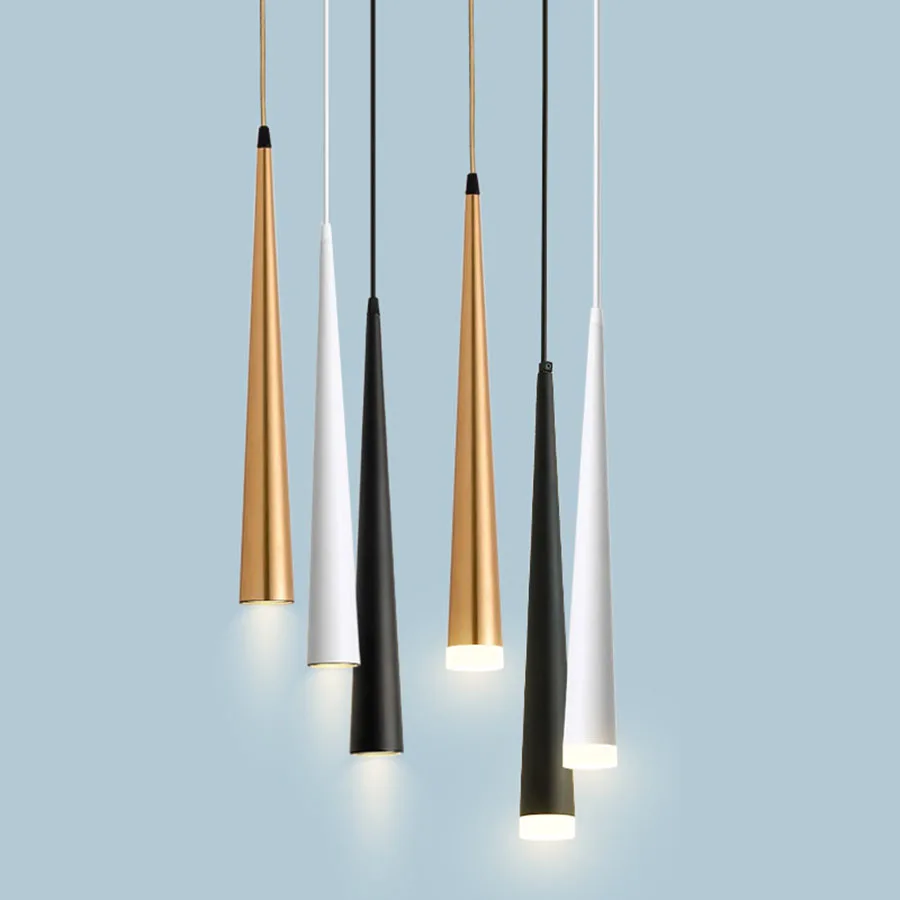 

LED Pendant Light Long Tube light Kitchen Island Dining Room Shop Bar Counter Hanging Lamps Cylinder Pipe Kitchen Pendant Lamp