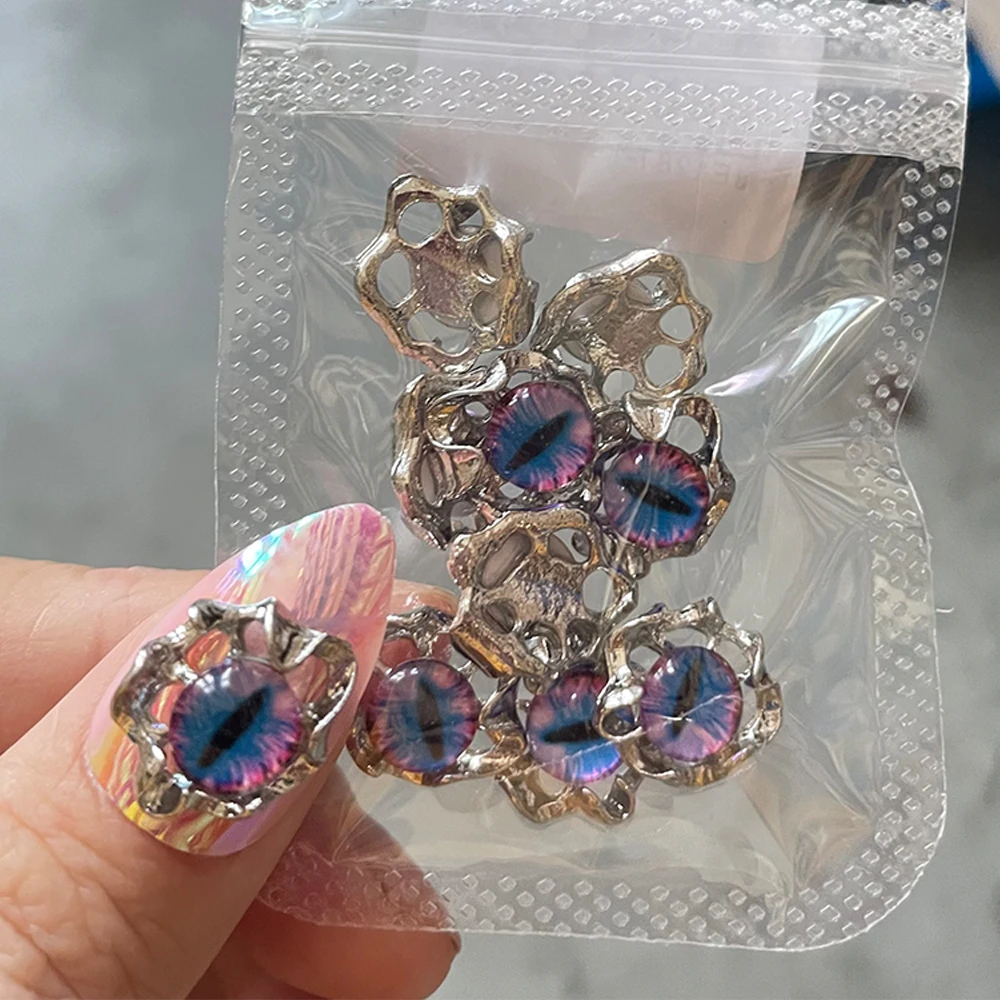 10 шт. подвески для ногтей с голубыми глазами