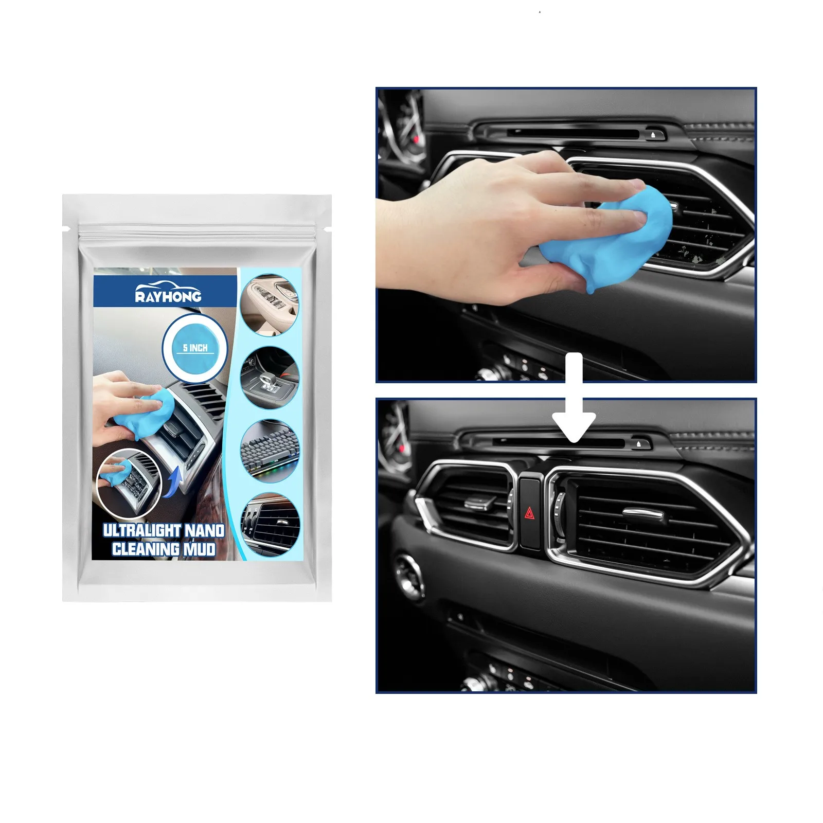 

Губка для чистки автомобиля, универсальный супер чистый клей для автомобиля, инструменты для удаления пыли из микрофибры, гелевые продукты