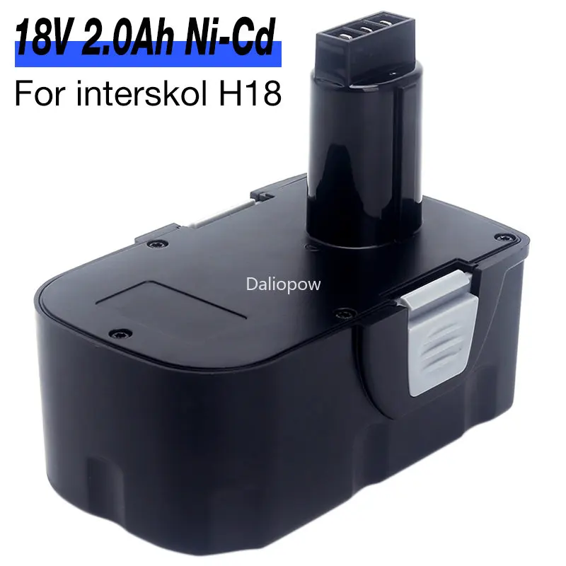 

18V 2000mAh Ni-CD DA-18ER Power Tools Replacement Rechargeable Battery for Interskol Cordless Drills Screwdriver 18V H18