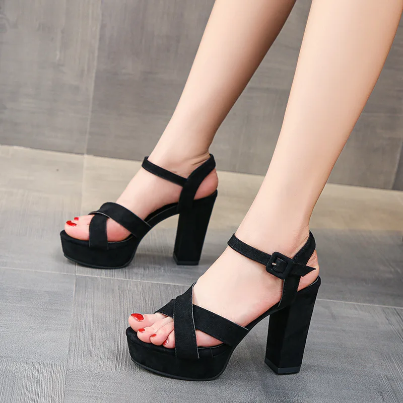 

Женские босоножки на высоком каблуке 10 см, однотонные сандалии-гладиаторы с открытым носком, лето 2022