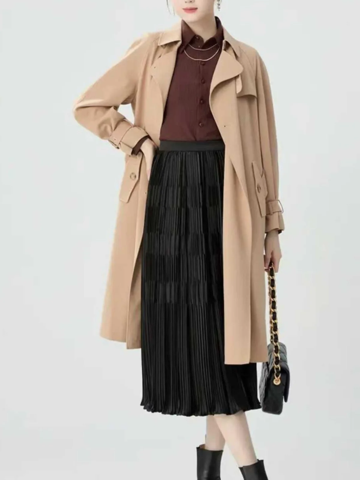 Same Sle with Mall Girdear 2024 осенние новые утягивающие рубашки с длинными рукавами и