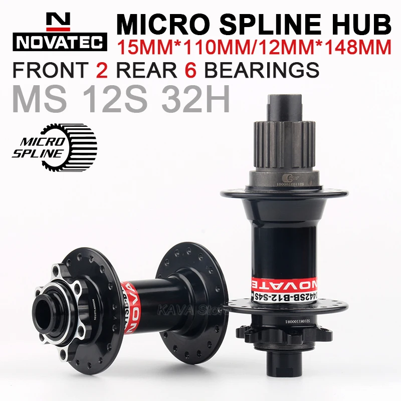 NOVATEC Micro Spline Hub 32 Отверстия MTB MS Кубы мост усиление 12 Скоростей горный велосипед