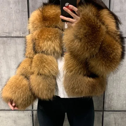 Fur jacket, fur patchwork, women's fur jacket