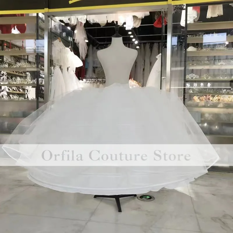 Wedding Petticoat 7 Hoops White Quinceanera Dress Petticoat Super Fluffy Crinoline Slip Underskirt For Ball Gown
