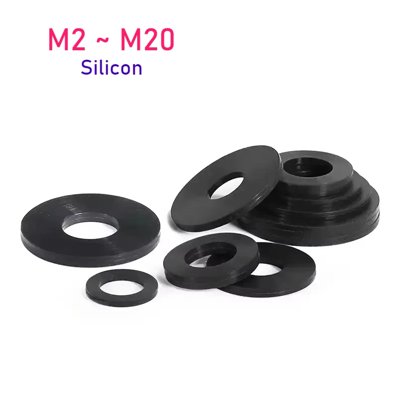 

Силиконовые уплотнительные шайбы M2-M20 черные
