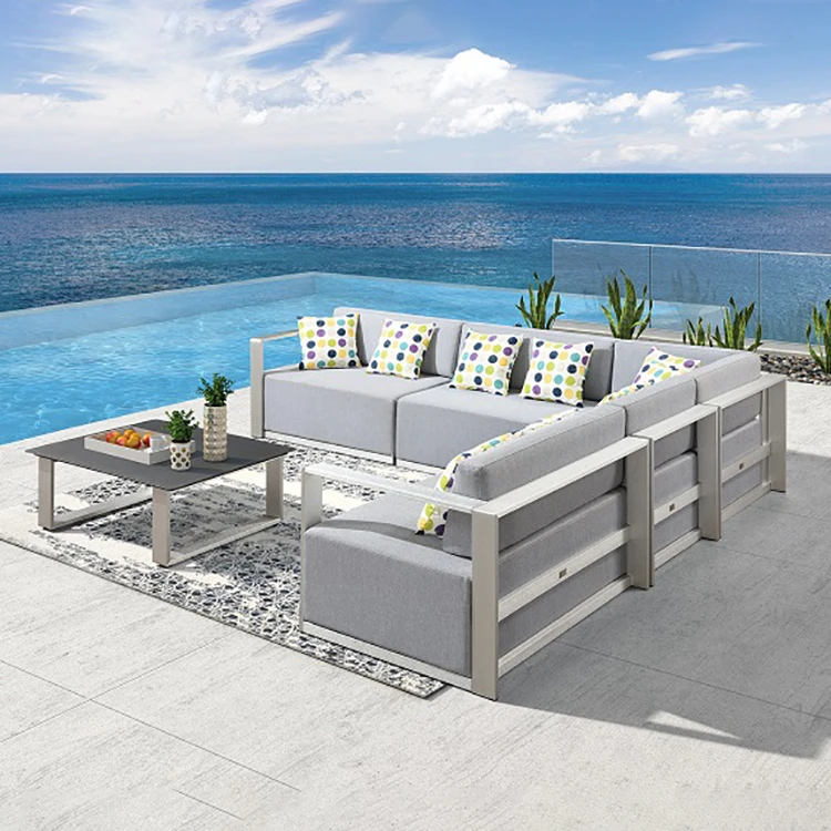 

Hot Sale High Quality Outdoor Furniture Garden Sofa Set Alumimun Outdoor Sofa