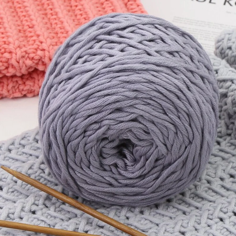 

QJH Cotton Knitting Crochet Yarn 200g (220m)skein Milk Cotton Baby Yarn Anti-Pilling Super Soft DIY Tufting Gun Tufted Rug Yarn