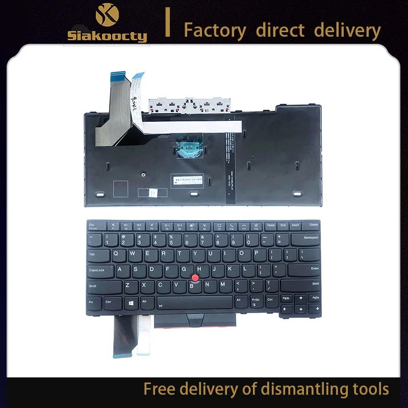 

Siakoocty New Original US English Backlit Keyboard For Lenovo Thinkpad L14 Laptop 5N20W67796 5N20W67832 5N20W67760