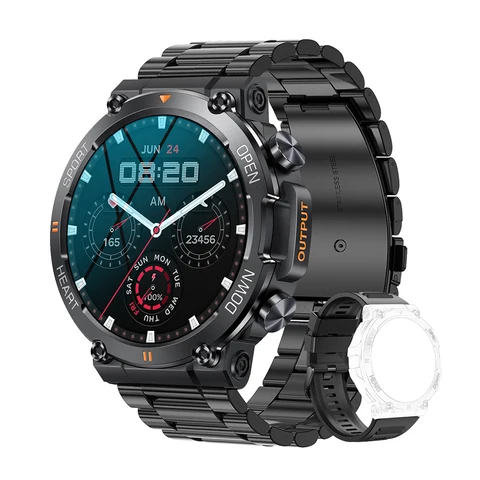 Смарт-часы MELANDA мужские, 1,39 дюйма, Bluetooth, 400 мАч