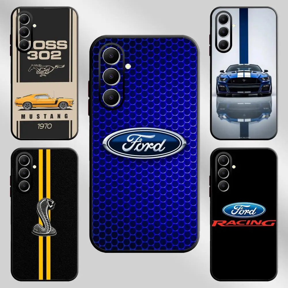 Фото Чехол для телефона с логотипом Super brand car F-fordes для Samsung Galaxy A16 A56 A36 A26 A06 A55 A54 A15 A35 A25, мягкий, черный №2