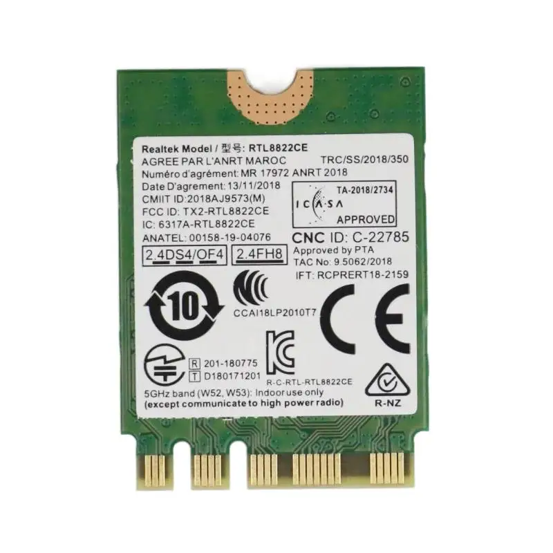 WYORESY для E460 E465 E470 E475 E560 E570 Wi-Fi беспроводная карта переменного тока RTL8822CE Bluetooth5.0-совместимая с сетевой картой FRU (art.: 3920ccf0c0205) - 3920ccf0c0205