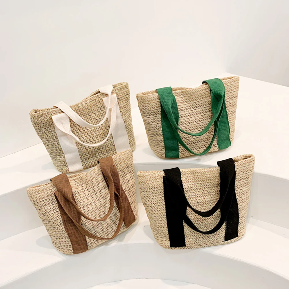 

Fashion Simple Style Plaid Sling Crossbody Bags Girl Box Woven Travel Woven Handbags for Friends Birthday Gift