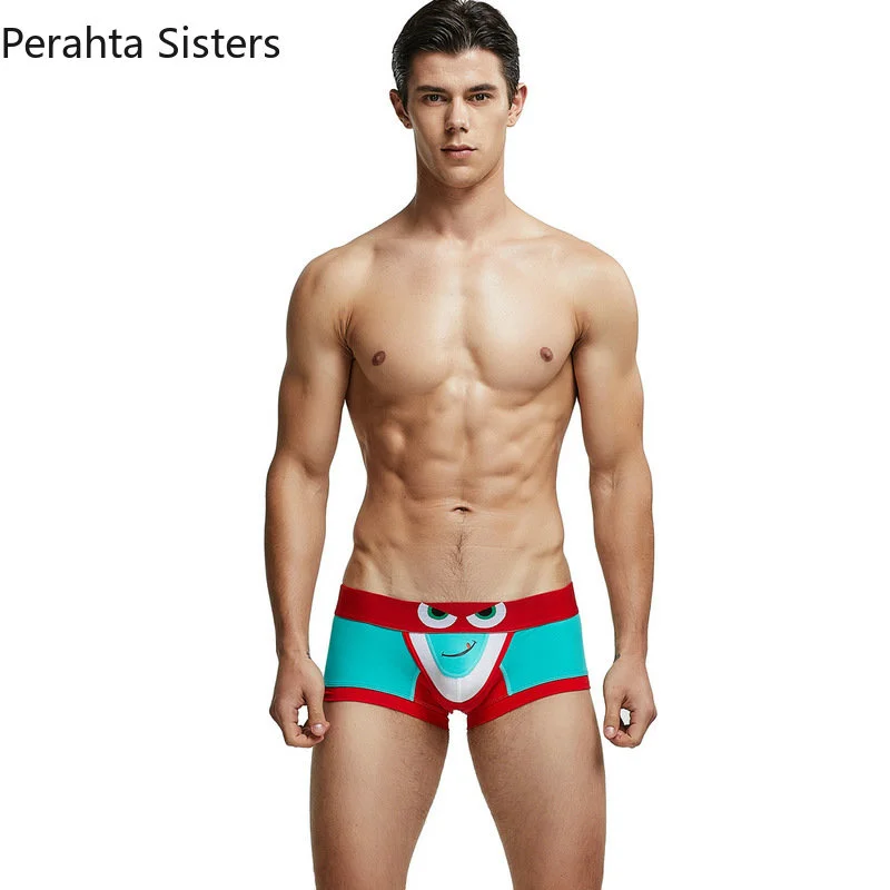 

1Pcs Men Boxer Brand Shorts Sexy U Convex Cotton Underpants Men's Fashion Monster Bird Underwear Panties Mens Boxers Boxerhomme