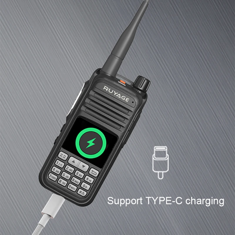 Ruyage UV2D Amateur Ham Two Way Radio 256CH Walkie Talkie Air Band Full Band 108-520MHz Police Scanner Marine Talkies