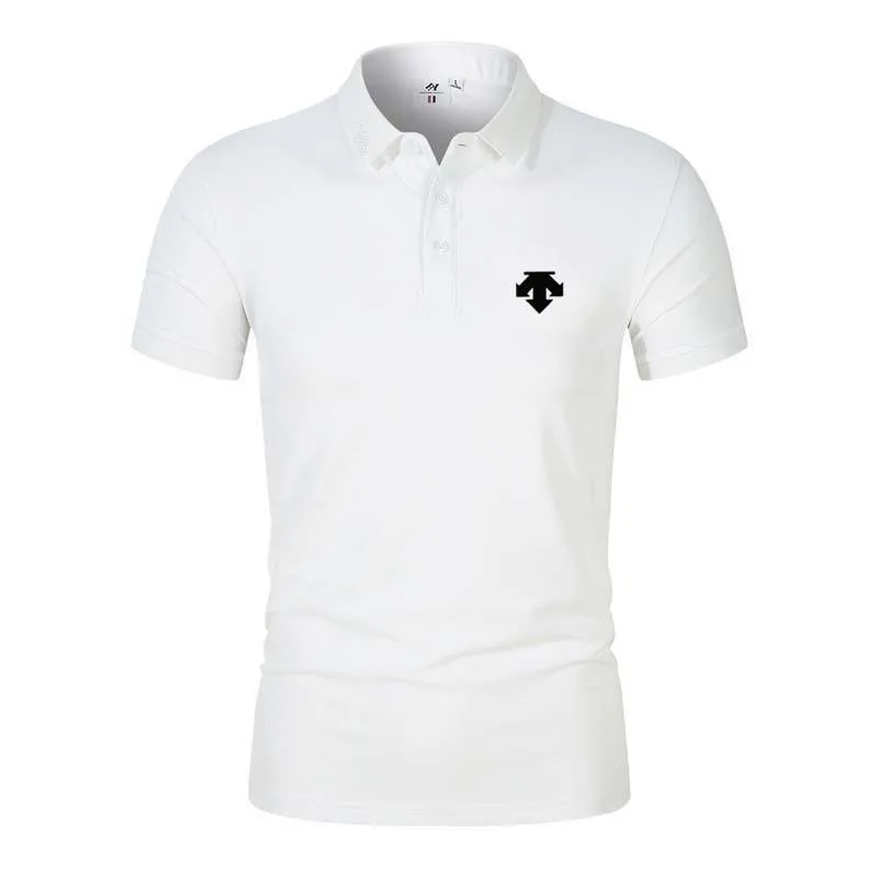 Golf clothing men's 2023 new summer high-quality polo shirt short-sleeved golf stand collar comfortable quick-drying shirt