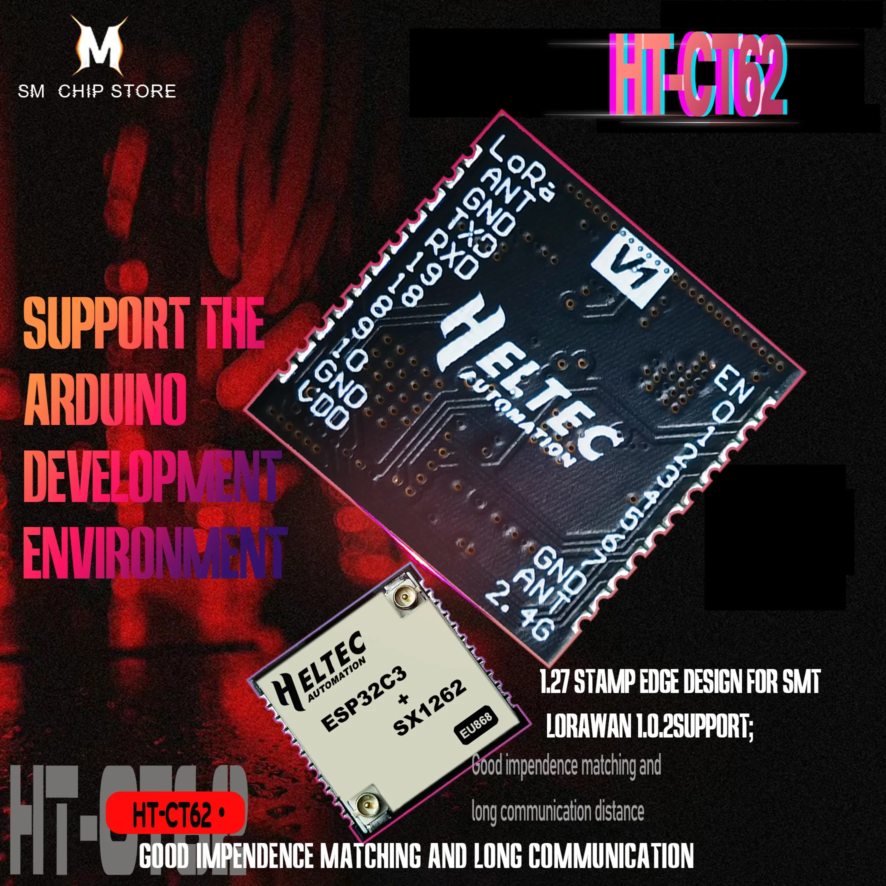 Макетная плата Meshtastic LoRaWAN ESP32 модуль Wi-Fi Bluetooth сверхнизкое энергопотребление