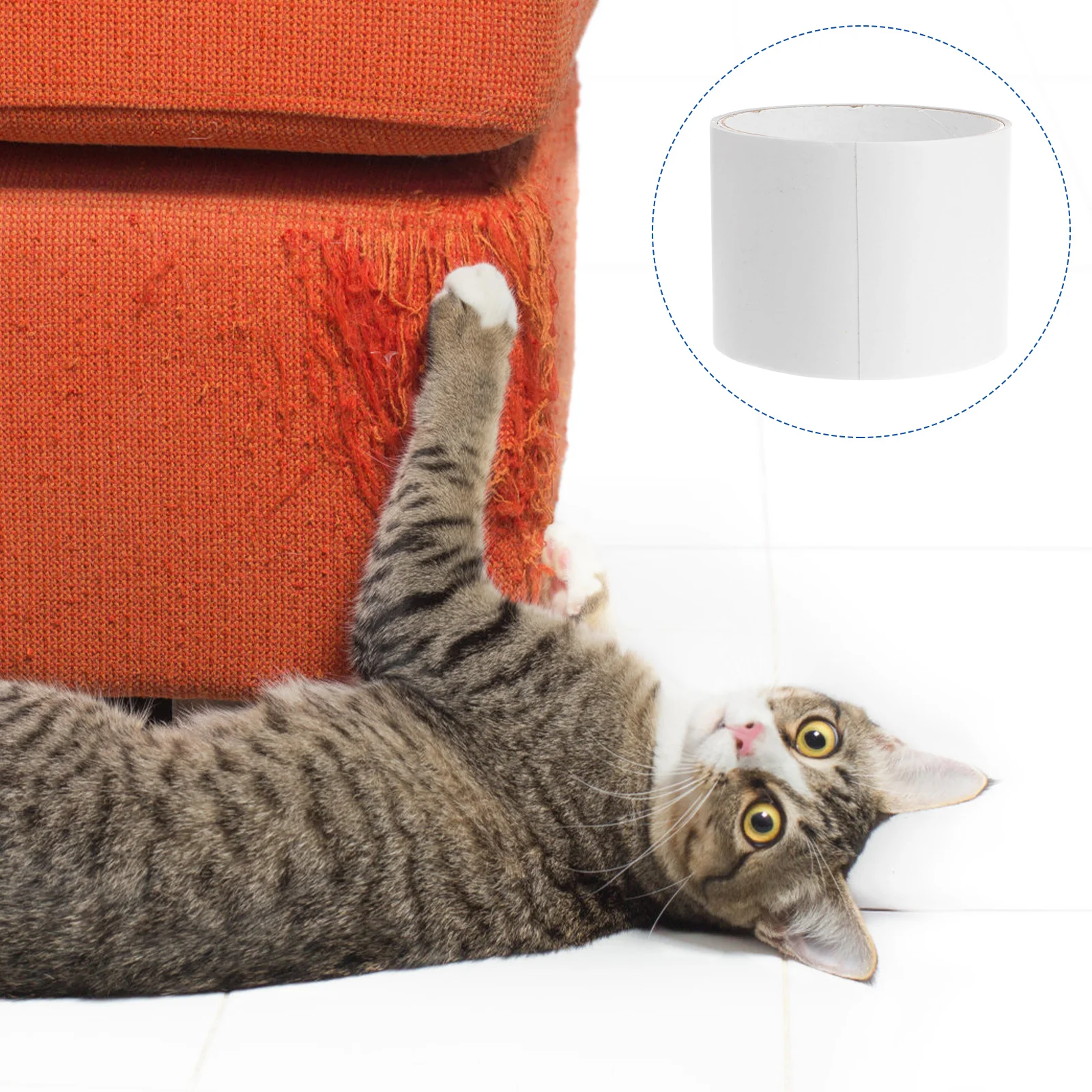 

Cat Scratch Deterrent Tape Masking Tape Double Back Tape Painters Tape Double Sided Clear Tape Sheet Cat Sofa Protective Tape