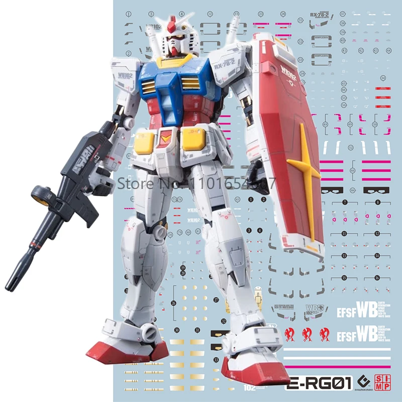 

Gunpla RG01 HGG4 RG RX-78-2 HG 1/144 Water Decal Stickers Diecast Improve Viewing and Playability