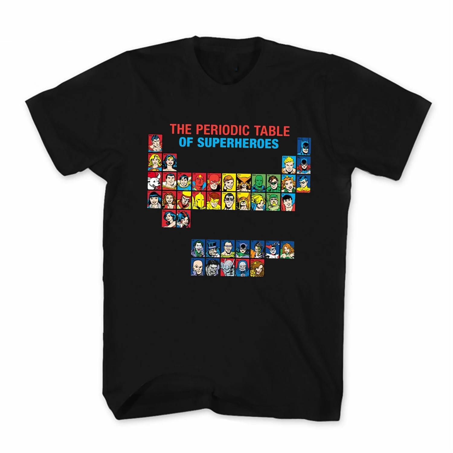 

Comics The Periodic Table of Superheroes Mens T-Shirt. Summer Cotton Short Sleeve O-Neck Unisex T Shirt New S-3XL