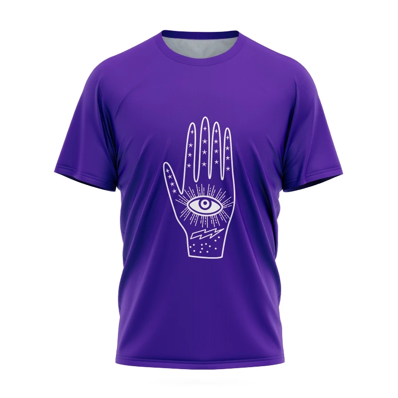 Мужские спортивные футболки с принтом пальмового глаза повседневные Простые