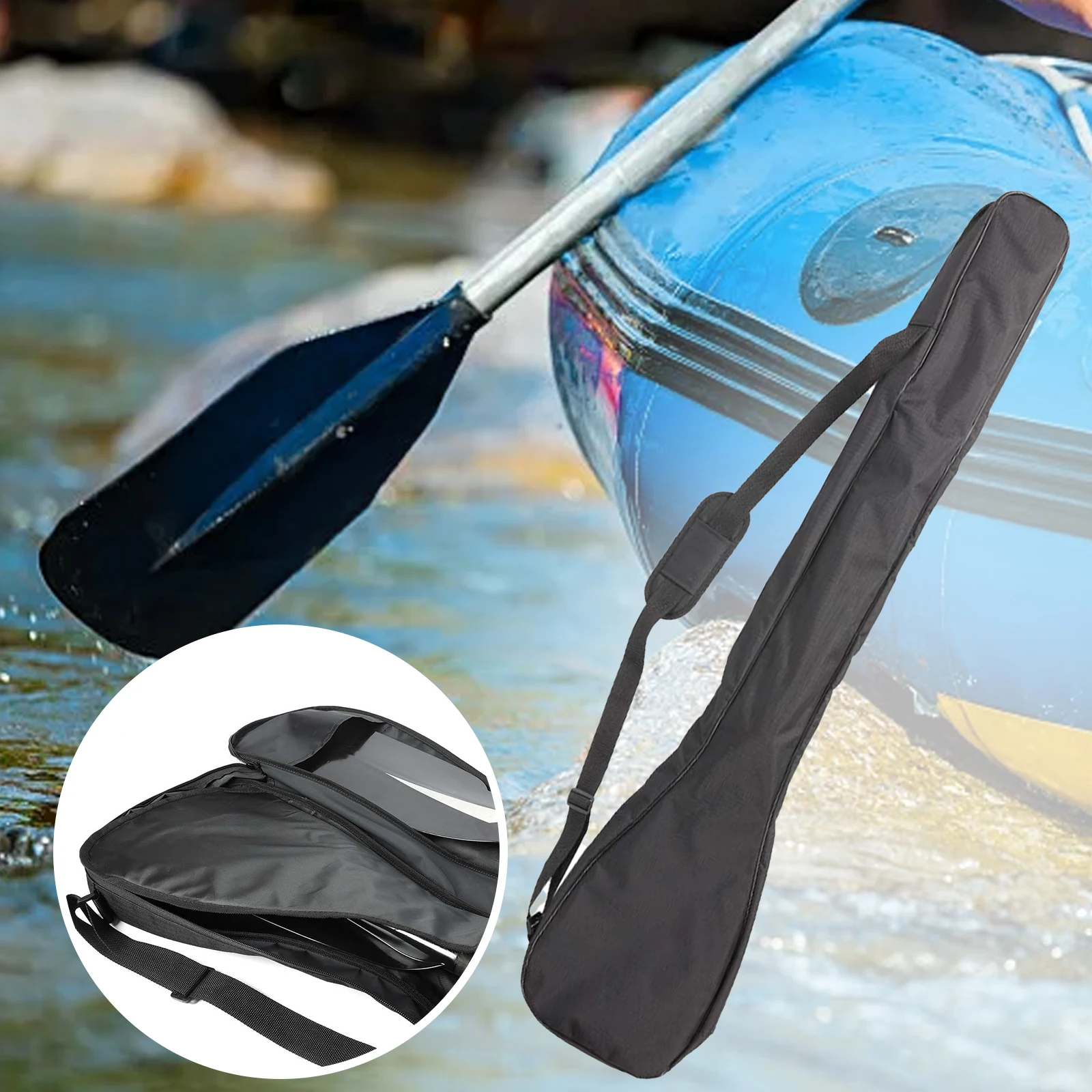

Pouch Kayak Paddle Bag 130x25x7cm 600D Oxford Cloth Black Bump-proof Carbon Fiber Carrying Case Scratche-proof
