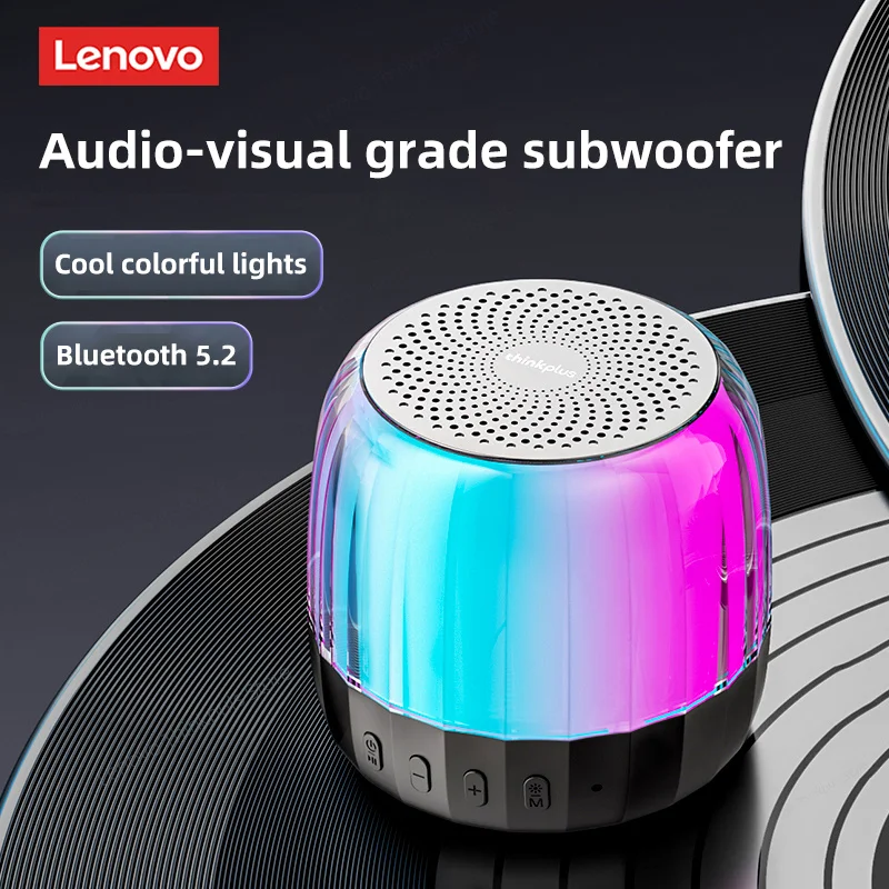 Original Lenovo K3 plus Bluetooth 5.2 speaker subwoofer portable player RGB light speaker waterproof USB Outdoor Speaker