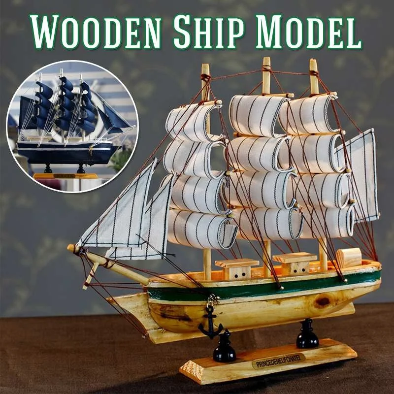 

DIY Wooden Scale Model Ship Assembling Building Kits Sailboat Toys Sailing Assembled Kit Kid Gift