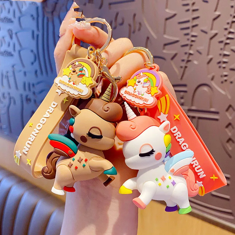 

Мультяшный милый Единорог брелок Радуга лошадь брелок пони 123st счастливый Единорог Девочка День Рождения Декор детские подарки