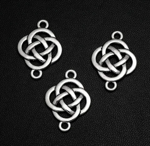 10 шт./Лот 18x25 мм винтажный узел ведьмы Подвески кельтский коннектор Подвески для DIY ювелирные изделия фурнитура принадлежности аксессуары