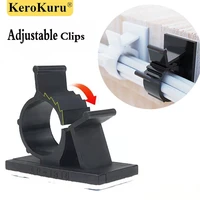 cable organizer self adhesive cable clips table cable management clamp adjustable cord holder for car pc tv charging wire winder