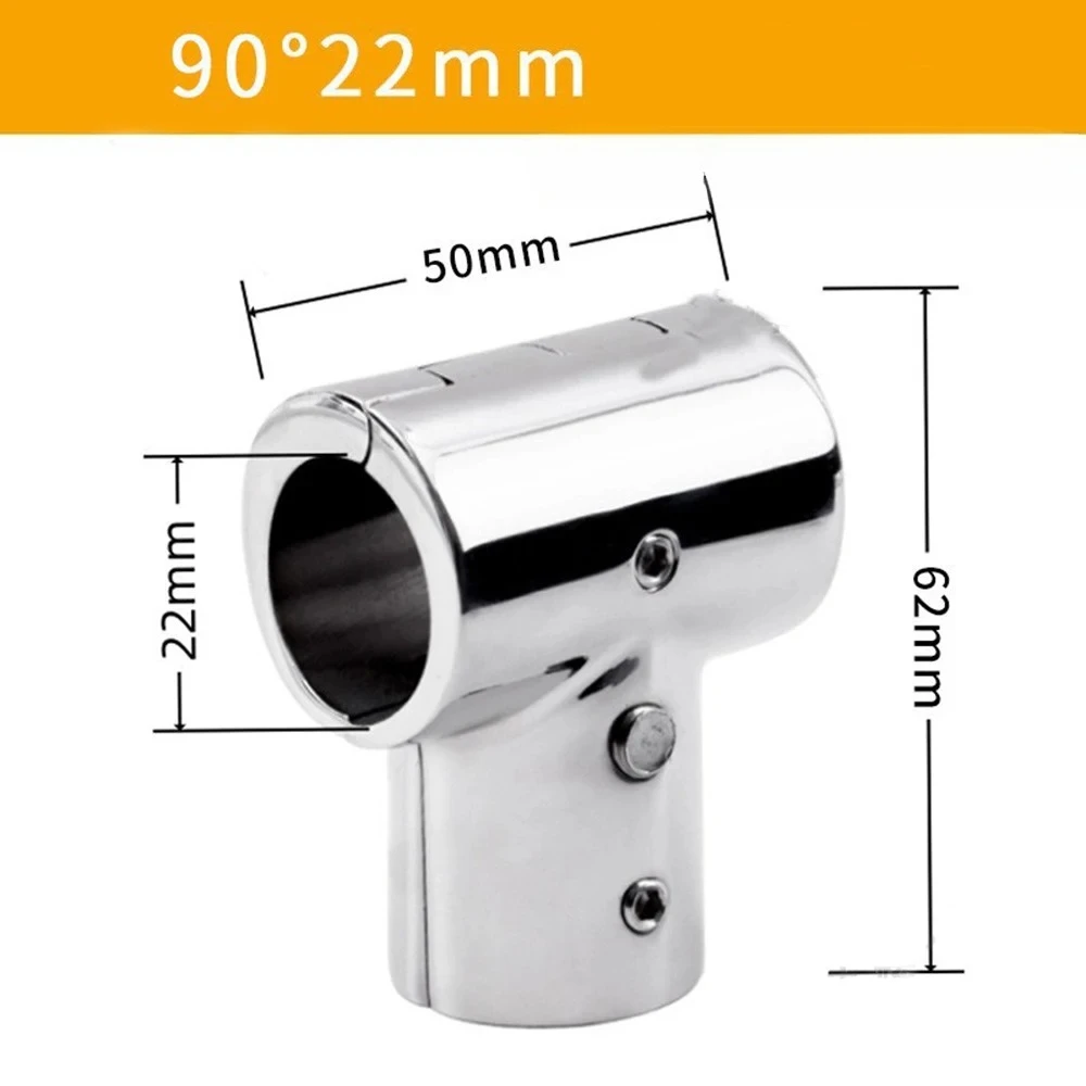 

90-градусный морской тройник из нержавеющей стали 316, устойчивый к коррозии фитинг для поручня 22 мм 25 мм фитинги для поручня для лодки