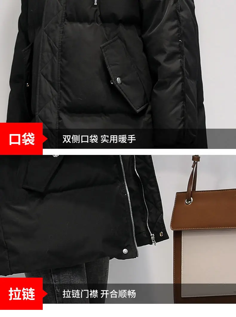 Womens Winter Loose Jacket 2022 New Korean Windproof Hooded Down Cotton Parkas Coat Woman Thicken Warm Cotton-Padded Coats S-3XL
