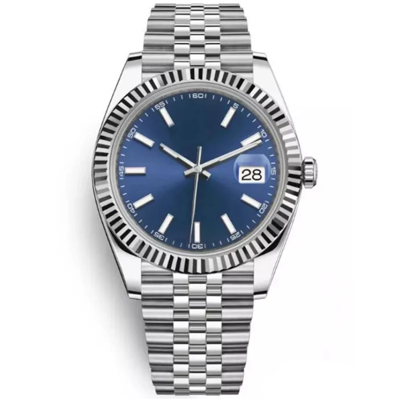 

High-end Mens Mechanical Watch Automatic Stainless Steel Silver Rose Gold Rome Green Blue Grey Sapphire Glass