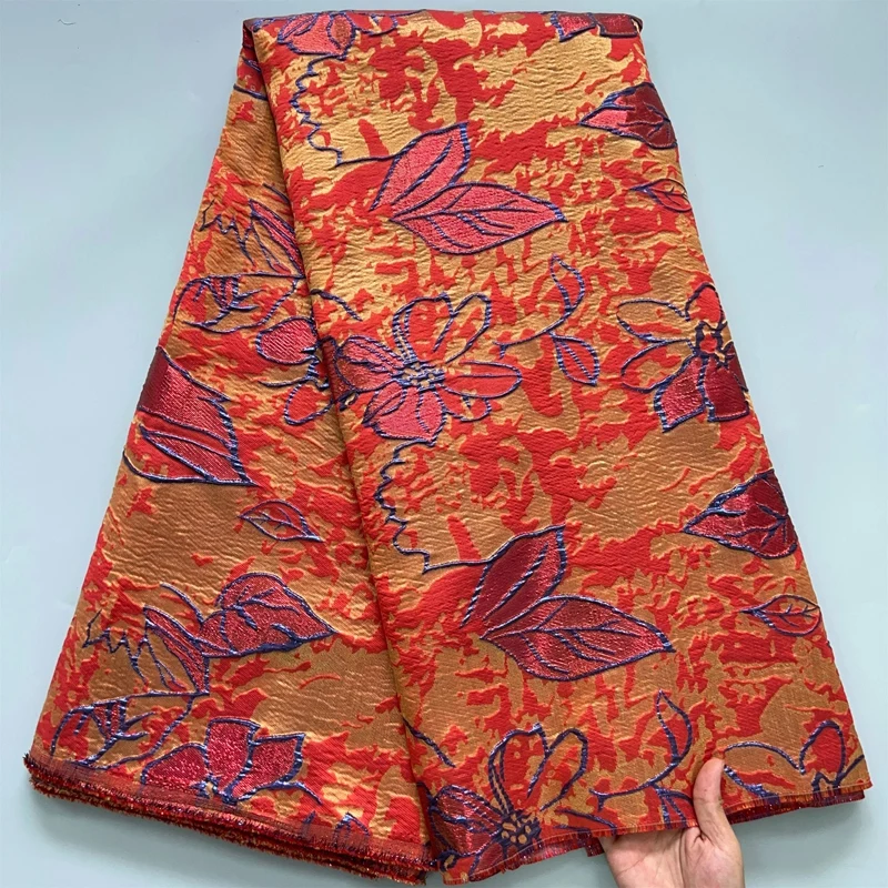 Новинка 2024 Высококачественная Жаккардовая Кружевная Ткань Африканское