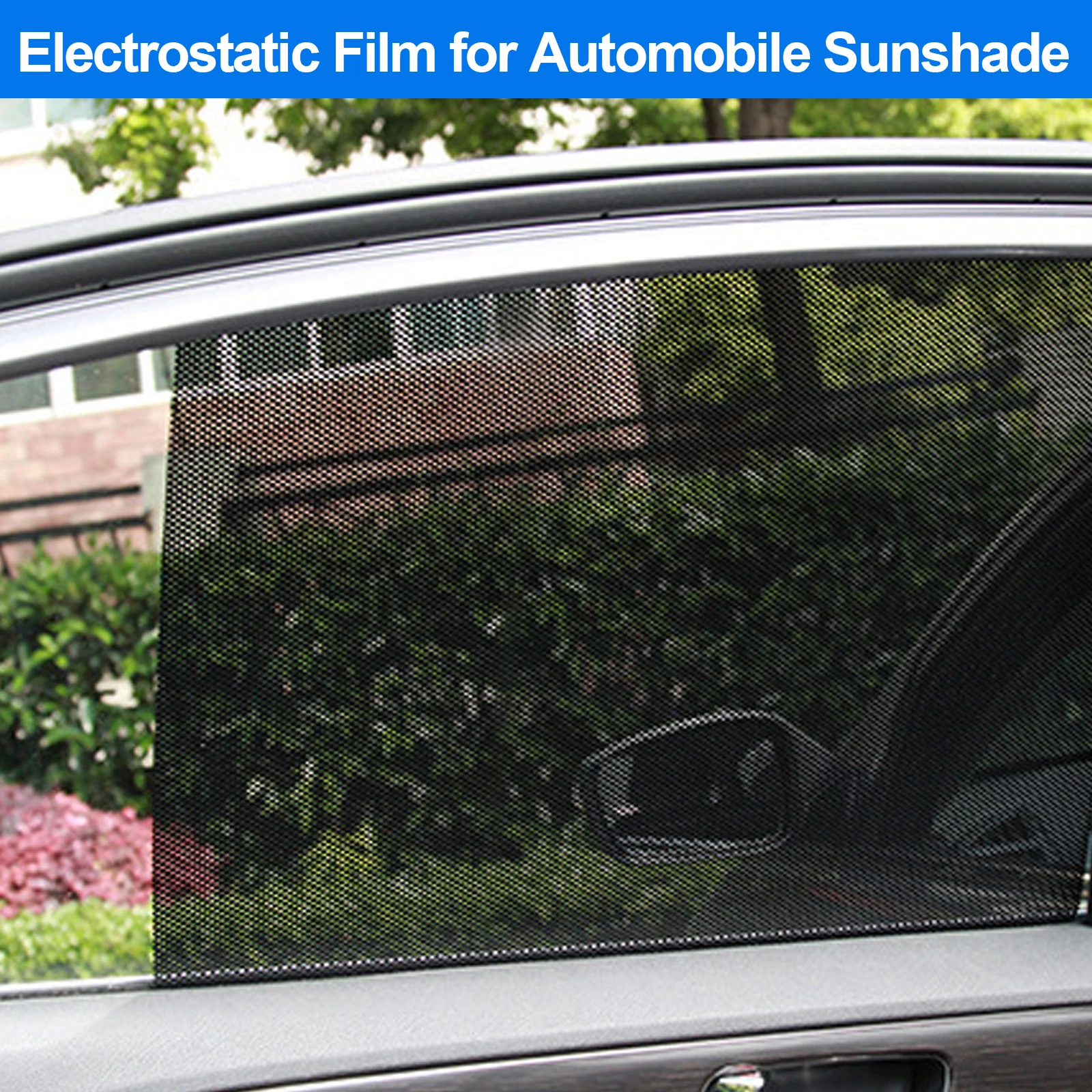

2pcs Universal PVC Car Window Sunshades Electrostatic Sticker Car Styling Car Sunroof Solar Film Shade UV Protector Accessories