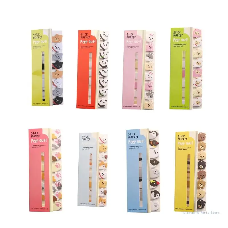 

M17F 160 Sheets Cute Index Tabs Stickers Writable Index Labels Stickers File Flag Stickers for Book Notepad Planner