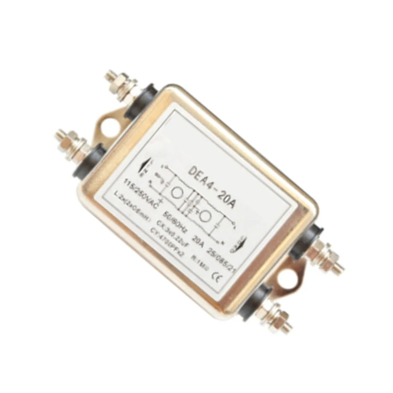 DEA4-20A Однофазный очиститель мощности Фильтр переменного тока Болтовой фильтр