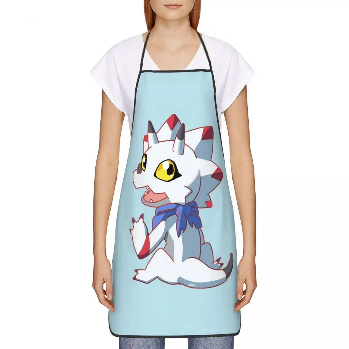 Фартуки Gammamon Digimon шеф-повар кулинария кухня Tablier водонепроницаемый нагрудник