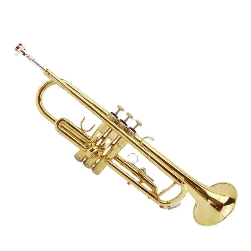 

Высококачественная труба MTR-200 Bb B, плоская труба, инструмент с твердой искусственной трубой, мундштук, ткань и перчатки, золото