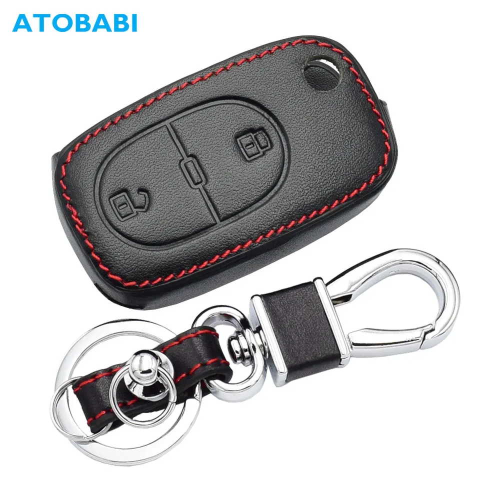 

Кожаный чехол для автомобильных ключей для Audi A3 A4 A6 1997 1998 1999 2000 2001, складные защитные чехлы для пульта дистанционного управления, автоаксессуары