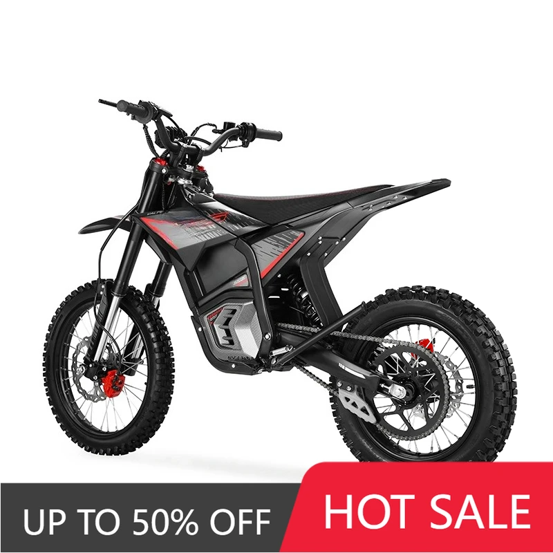 Фото Электромотоцикл QQW Valtinsu Em5 Dirk Bike с мотором 5600 Вт, скорость до 50 миль/ч, внедорожный электрический питбайк. №1