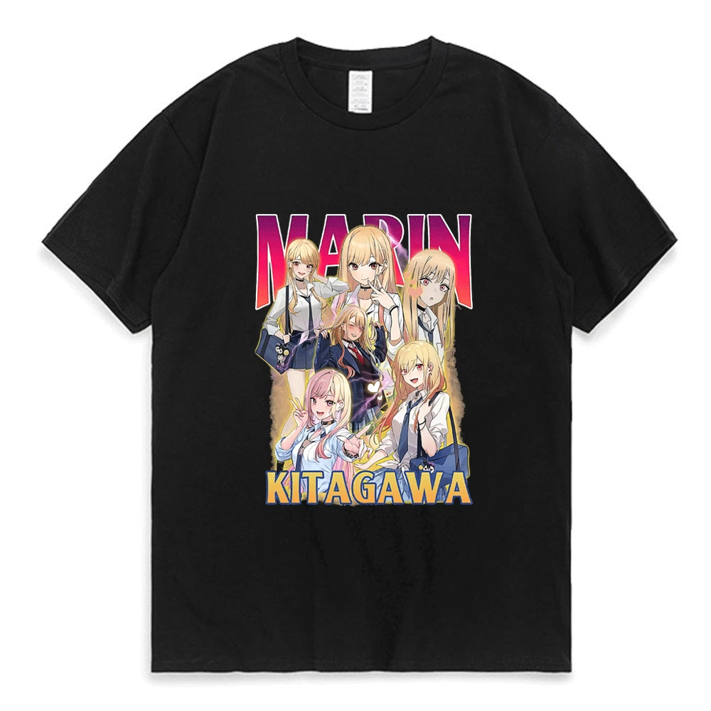 

Футболка с принтом My Dress Up Darling, летняя модная футболка из чистого хлопка с коротким рукавом, милые футболки из японского аниме